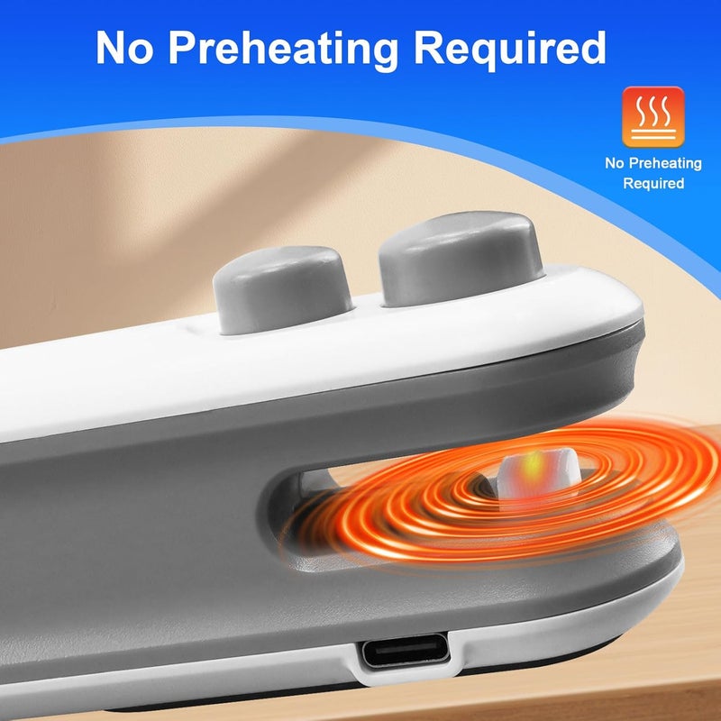 COMTAR 2 in 1 Mini Bag Sealer Rechargeable Chip Bag Sealer with Cutter, Portable USB C Heat Sealer Resealer Machine for Chip, Plastic Bags Heat Seal Tool for Snacks (For Home&Kitchen √ Pet √) - Image 2